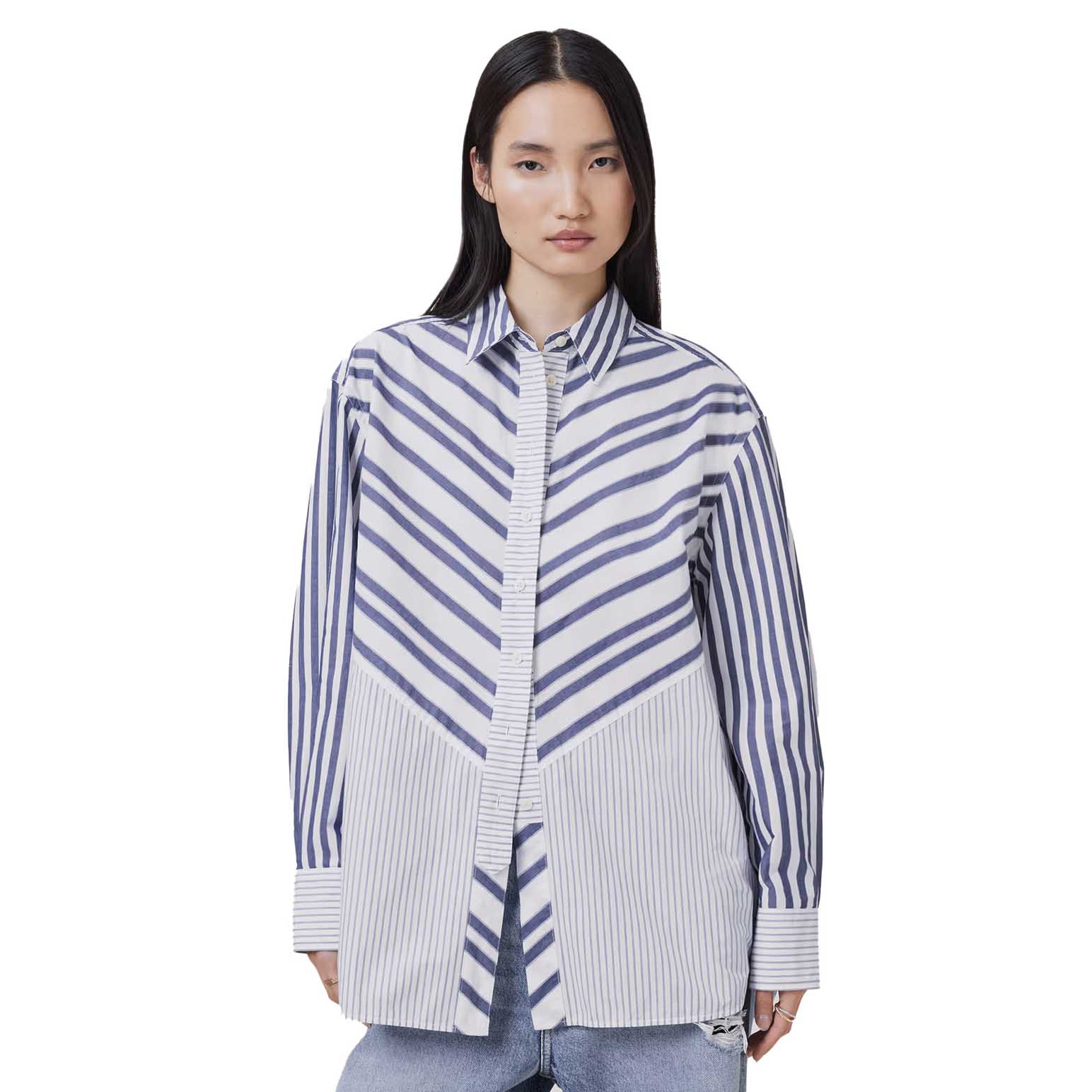 AllSaints Shannon Striped Cotton Shirt